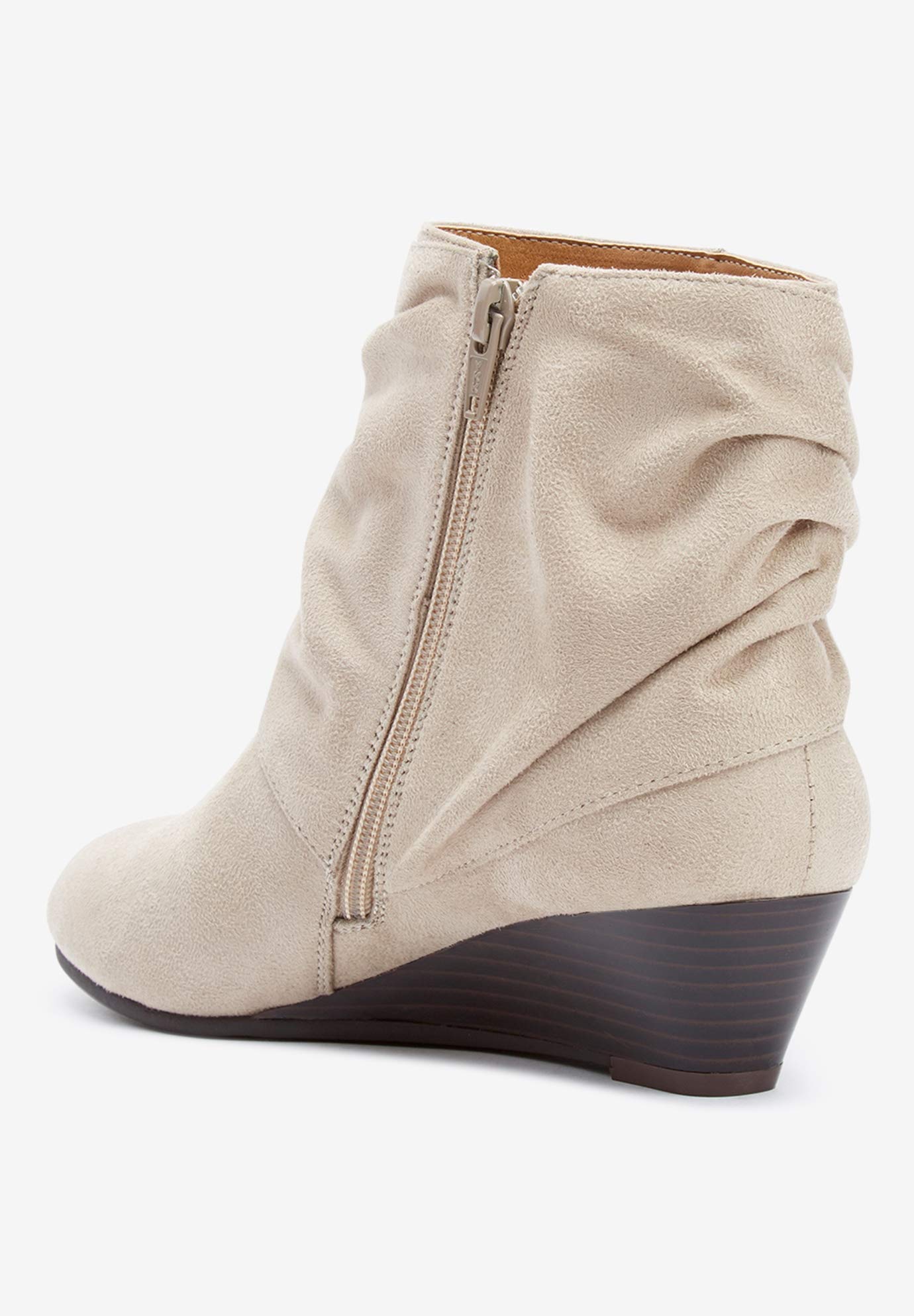 Comfortview Women's Wide Width The Inez Bootie - Stylish Ankle Boots for Wide Feet | Perfect for Work, Office & Casual Outfits