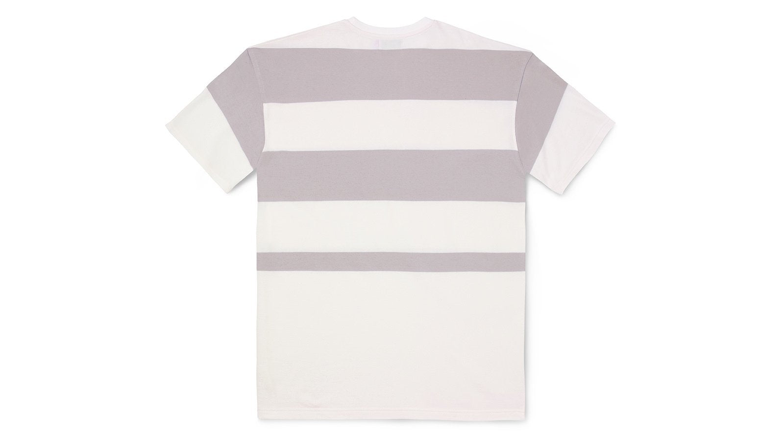Unisex Striped Short Sleeve Sweatshirt - Bright White with Raindrop Pattern | Casual Wear, Street Style, Summer Outfit