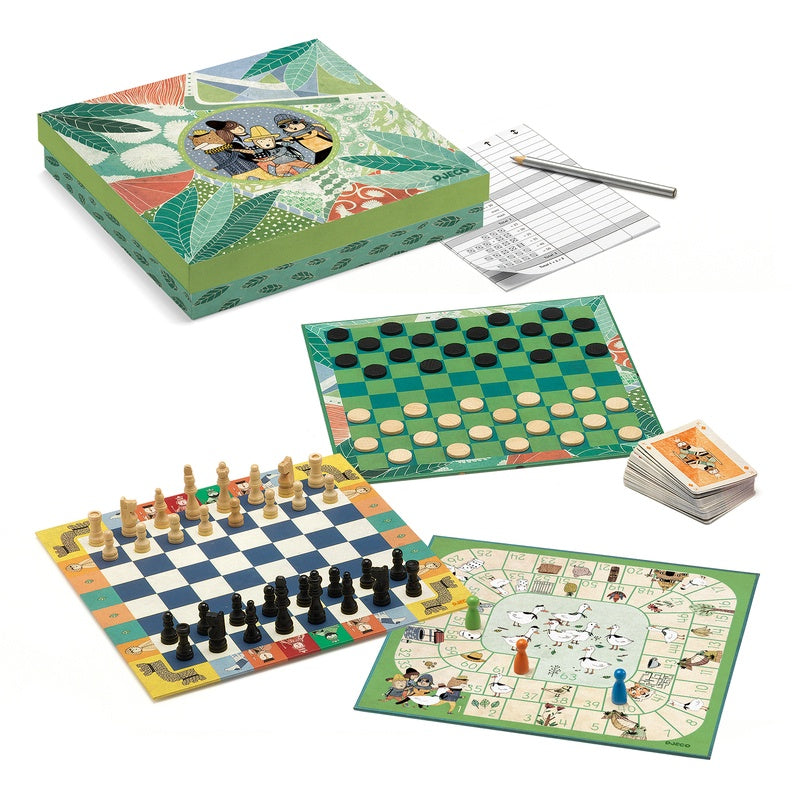 20 Classic Kids Board Games by Djeco - Fun Family Board Games for Kids Ages 4-8 - Perfect for Birthday Parties, Family Game Nights & Indoor Activities