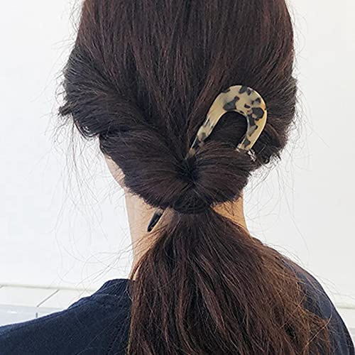 Lnrueg U-Shaped Hair Pins 6PCS Set - Elegant Hair Sticks & Forks for Women & Girls | Classic Straight Hair Accessories for Casual, Party & Wedding Hairstyles