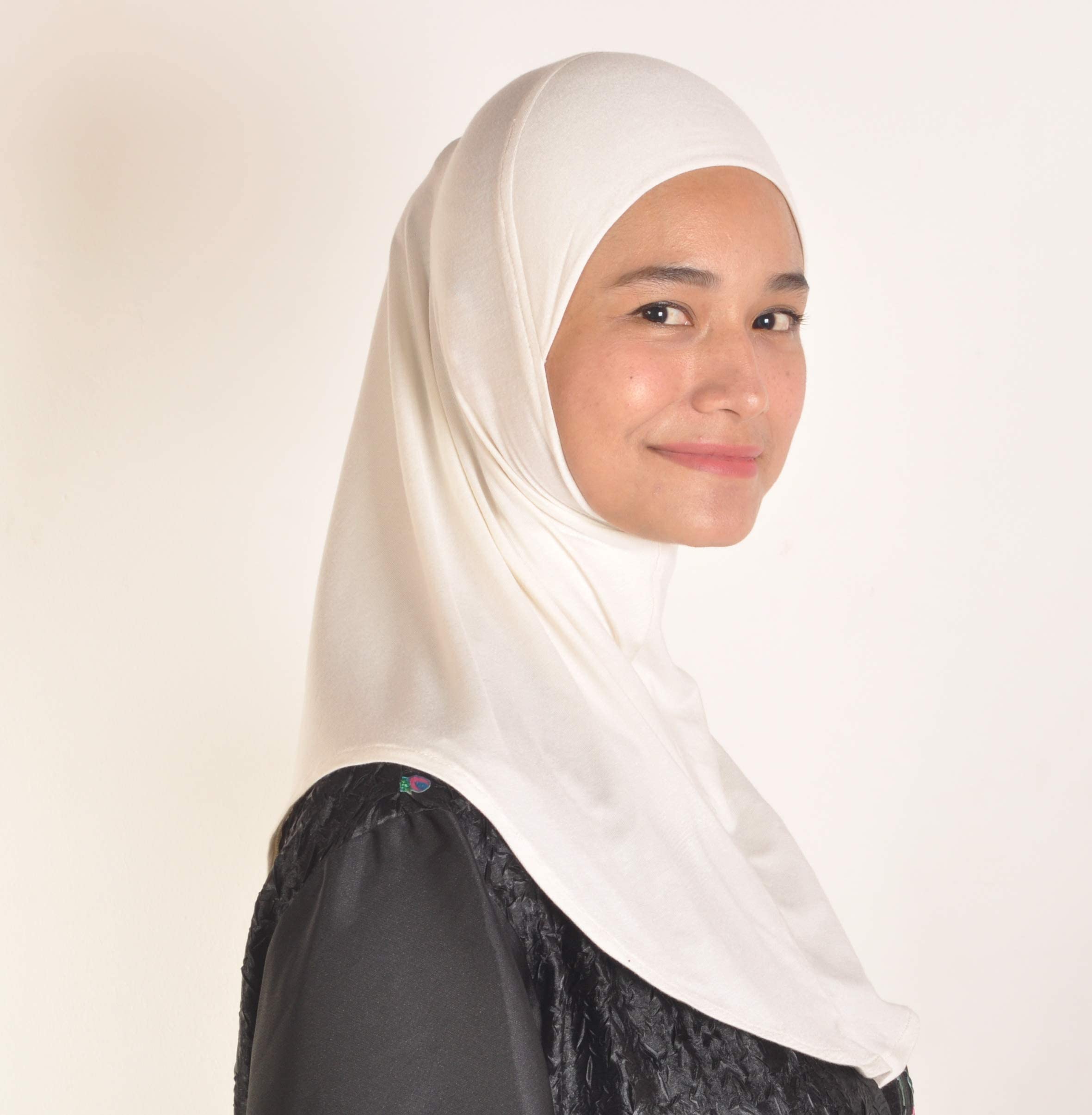 One Piece Al Amira Hijab - Instant Head Scarf in Soft Cotton Jersey - Practical Head Cover for Women (Medium Size) - Perfect for Daily Wear, Prayer & Modest Fashion
