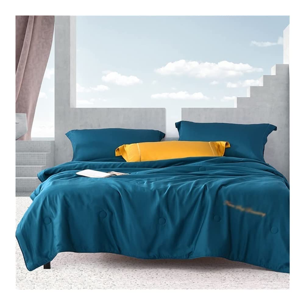 YIWANGO Tencel Summer Cooling Blanket - Lightweight Air Conditioning Quilt - Machine Washable Thin Bed Cover - 200x230cm (Color A) - Perfect for Hot Weather, Bedroom, Guest Room & Air-Conditioned Spaces