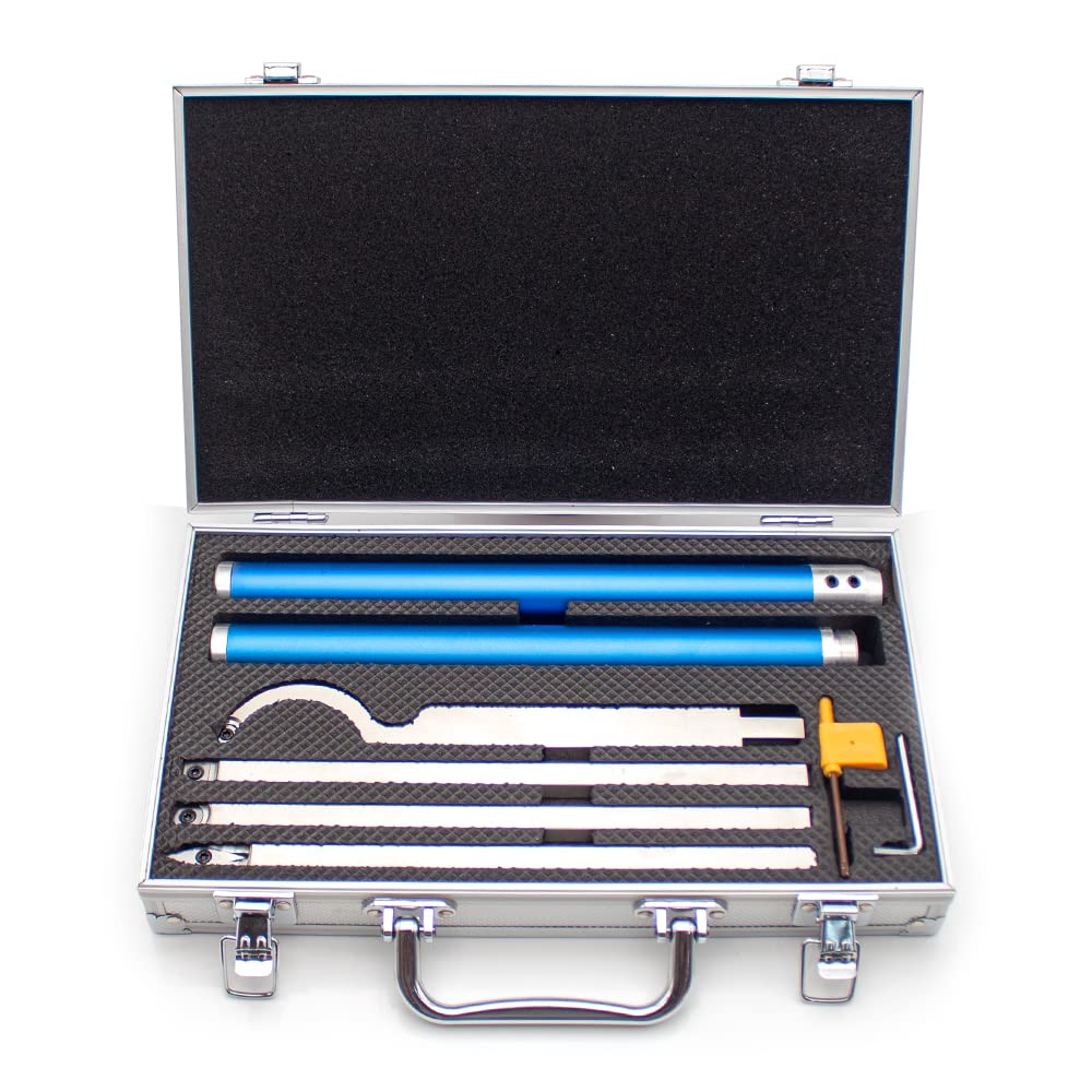 8Pcs Carbide Wood Lathe Turning Tools Set - Professional Interchangeable Grip Handle with Insert Cutters for Woodworking - Perfect for Bowl Making, Spindle Turning & Furniture Crafting