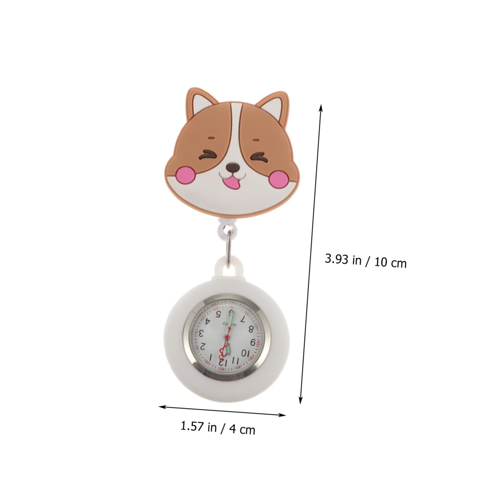 SAFIGLE 2-Pack Nurse Pocket Watch - Portable Retractable Hanging Watch with Cartoon Design, Scalable Badge Hook for Medical Professionals | Perfect for Nurses, Doctors & Healthcare Workers