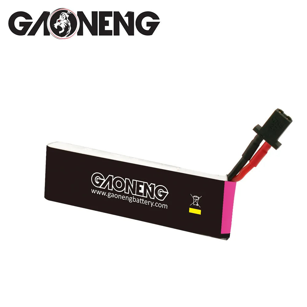 GNB 450mAh 1S 4.35V 80C High Voltage Lipo Battery with GNB27 Connector - Pack of 4 for FPV Drones, RC Cars, and Mini Quadcopters