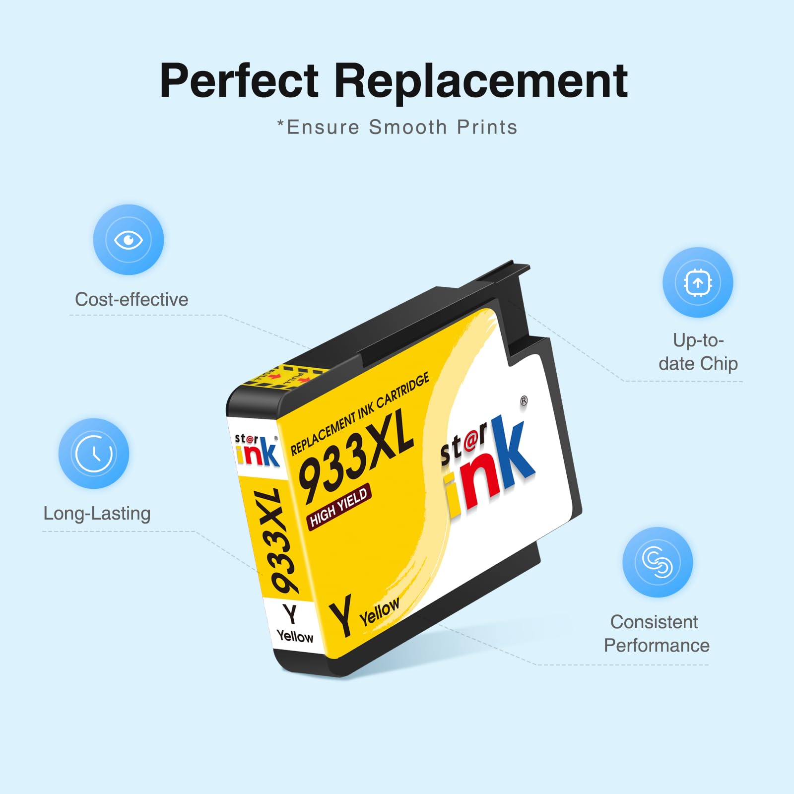 High Yield HP 933XL 932XL Ink Cartridges Combo Pack (5-Pack) - Replacement for HP 932XL 933XL Ink - Compatible with HP OfficeJet 6600 6700 Printers (2 Black, 1 Cyan, 1 Magenta, 1 Yellow) - Ideal for Home Office Printing, Documents & Photos