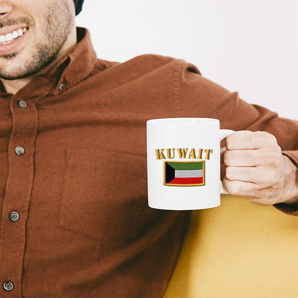 Funny Kuwait Flag Ceramic Coffee Mug - 11oz White Tea Cup for Coffee, Tea & Hot Drinks - Perfect for Home, Office & Gifts