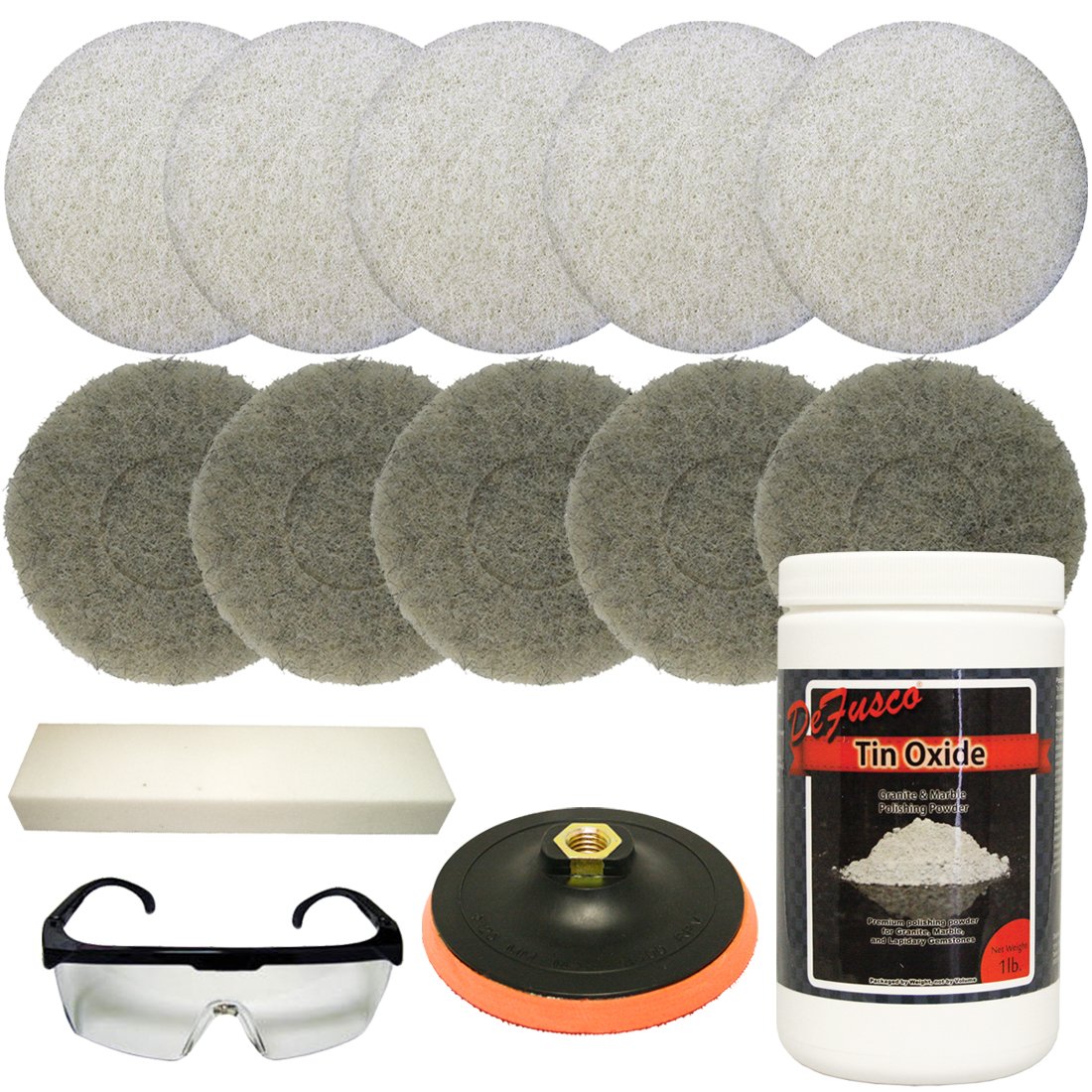 Premium Tin Oxide Polishing Compound with Backer Pad - Professional Lapidary & Gemstone Polishing Kit for Jewelry Making, Glass, and Metal Finishing - Perfect for DIY Crafting and Stone Polishing Projects