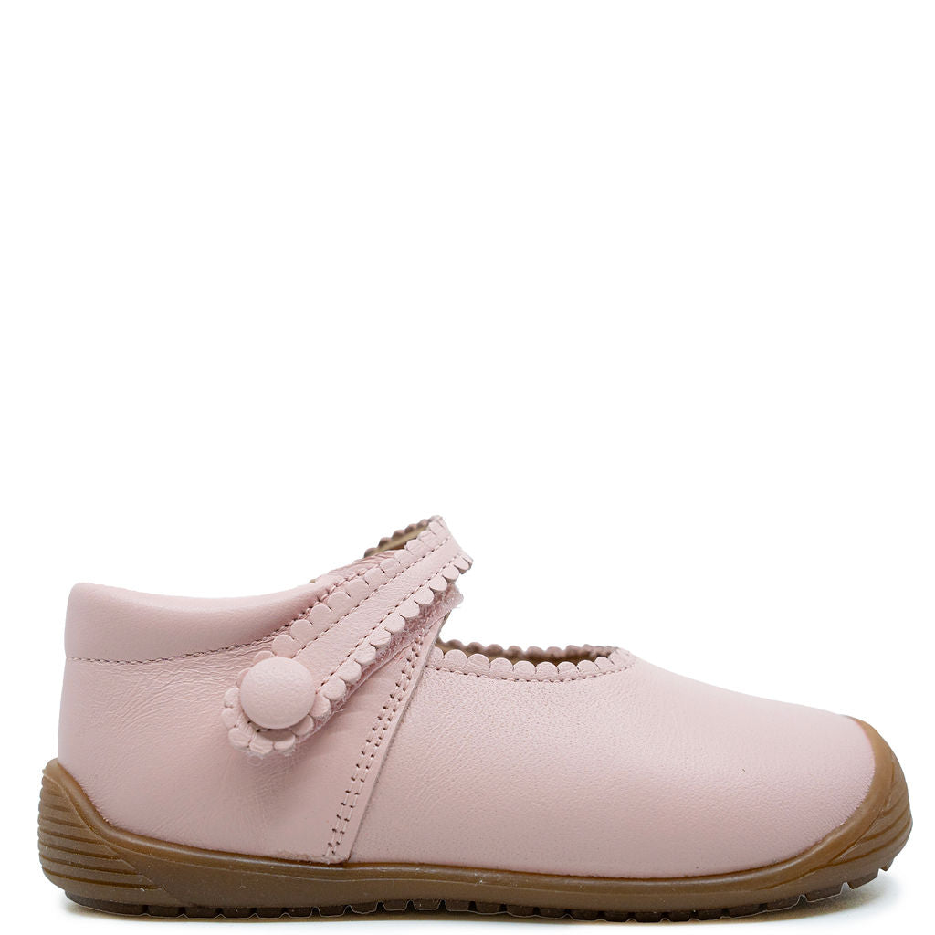 Pink Soft Scalloped Baby Shoes for Girls - Comfortable First Walkers with Non-Slip Soles | Perfect for Newborns, Infants, and Toddlers | Ideal for Special Occasions, Photo Shoots, and Everyday Wear