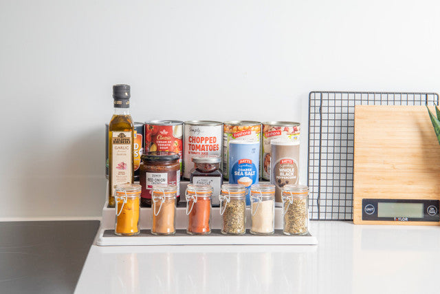 3 Tier Shelf Organizer - Space Saving Storage Shelf for Kitchen, Bathroom, Closet - Perfect for Organizing Spices, Cosmetics, Books & More