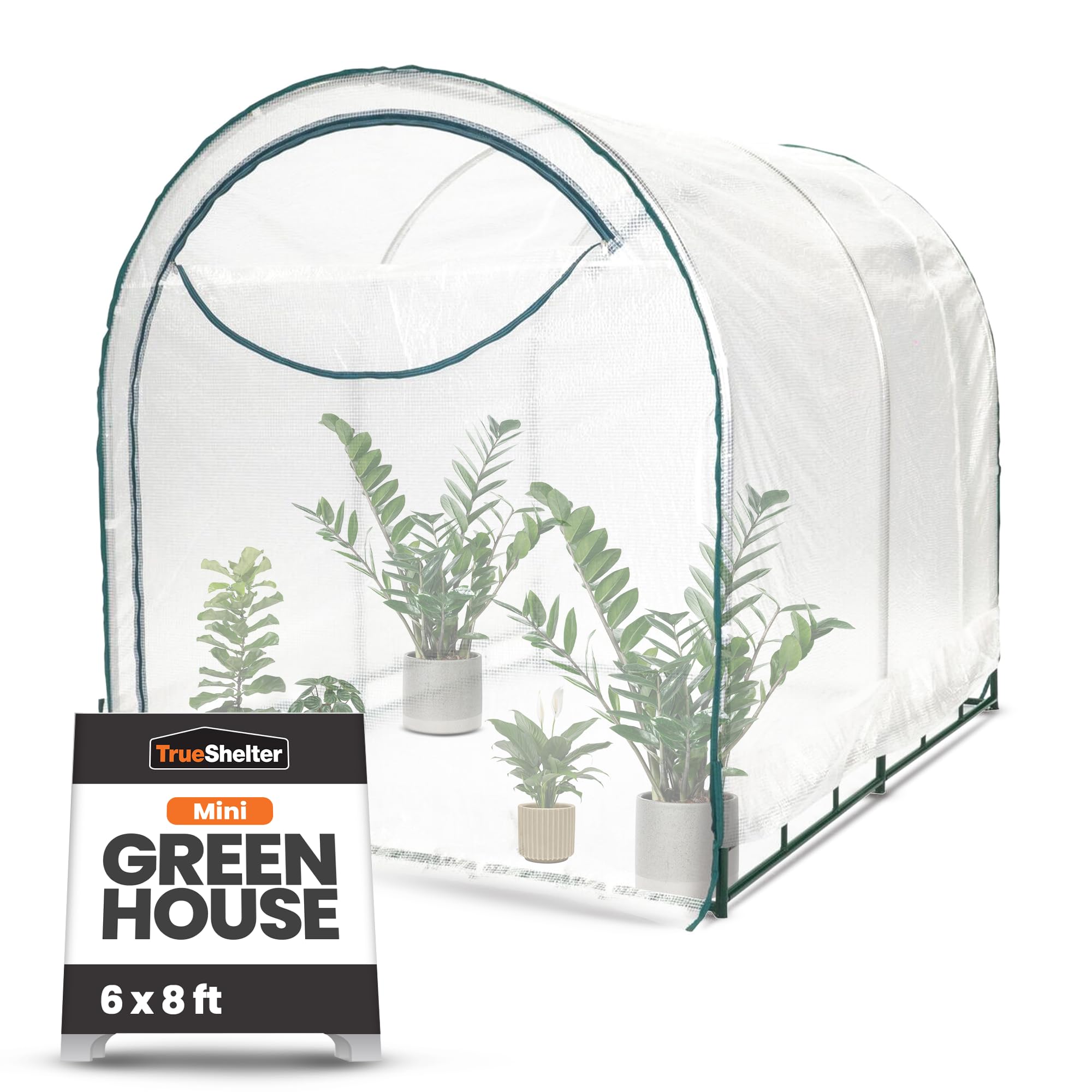 6' X 8' Greenhouse for Plants & Flowers - Indoor/Outdoor Portable Large Plant Cover - Perfect for Gardening Enthusiasts & Beginners - Ideal for Home Gardens, Balconies, and Backyards