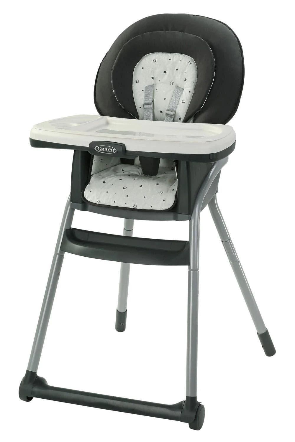 Graco Table2Table 6-in-1 Convertible High Chair - Adjustable Baby Feeding Seat with Removable Tray (Asteroid Gray) | Perfect for Infants & Toddlers at Home or Restaurant Dining