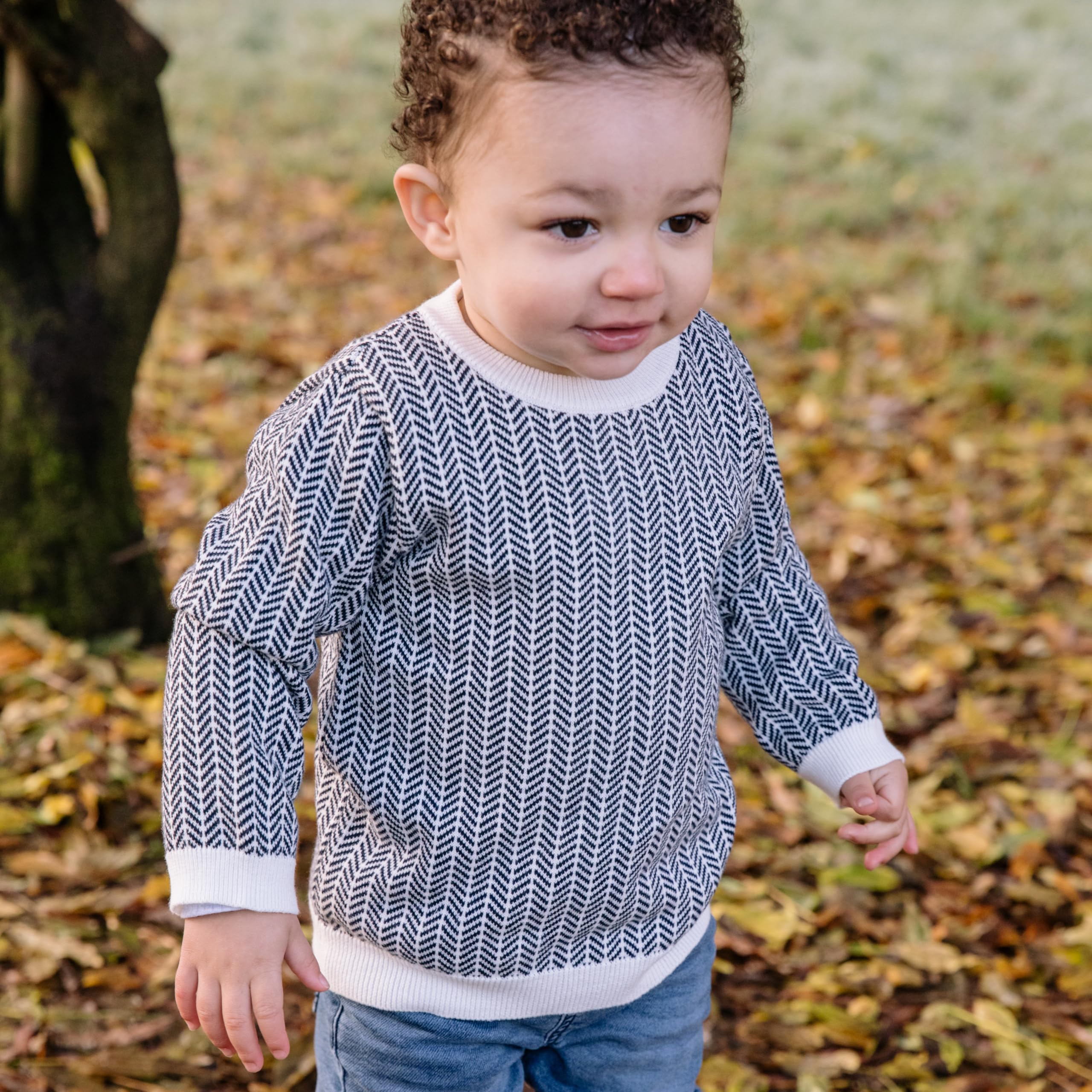 Soft Cotton Knit Sweater for Toddler Boys - Long Sleeve Round Neck Pullover Top for Fall & Winter | Cozy Outfit for Playdates & Family Photos