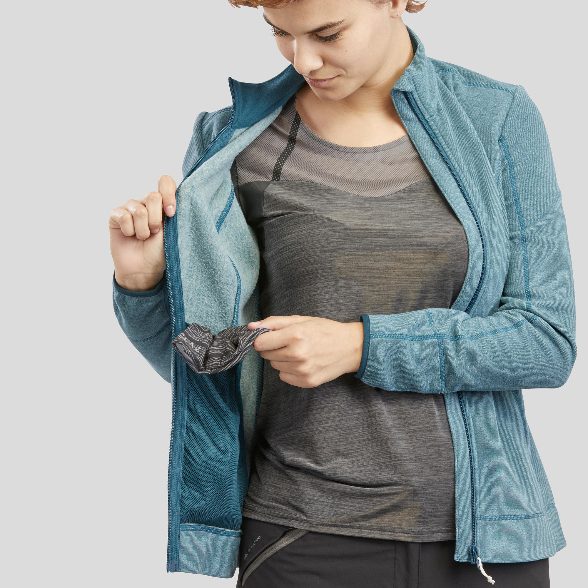 Quechua Women's MH120 Fleece Jacket - Warm Winter Outdoor Jacket for Hiking, Camping & Casual Wear