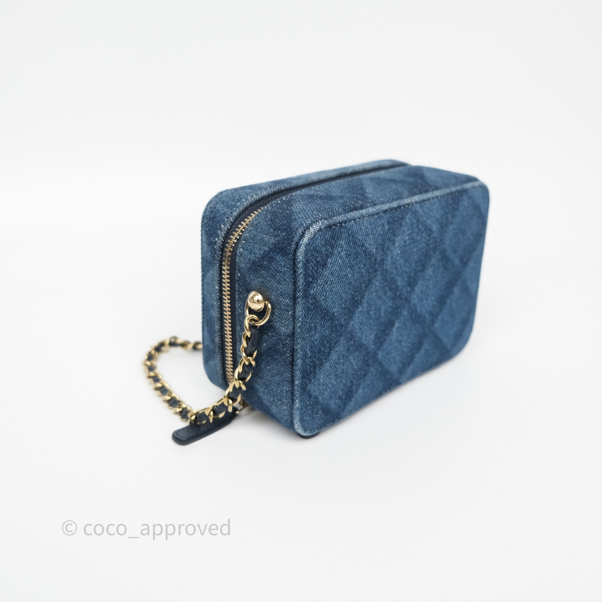 Chanel Quilted Denim Camera Bag with Gold Hardware - Perfect for Everyday Use & Special Occasions