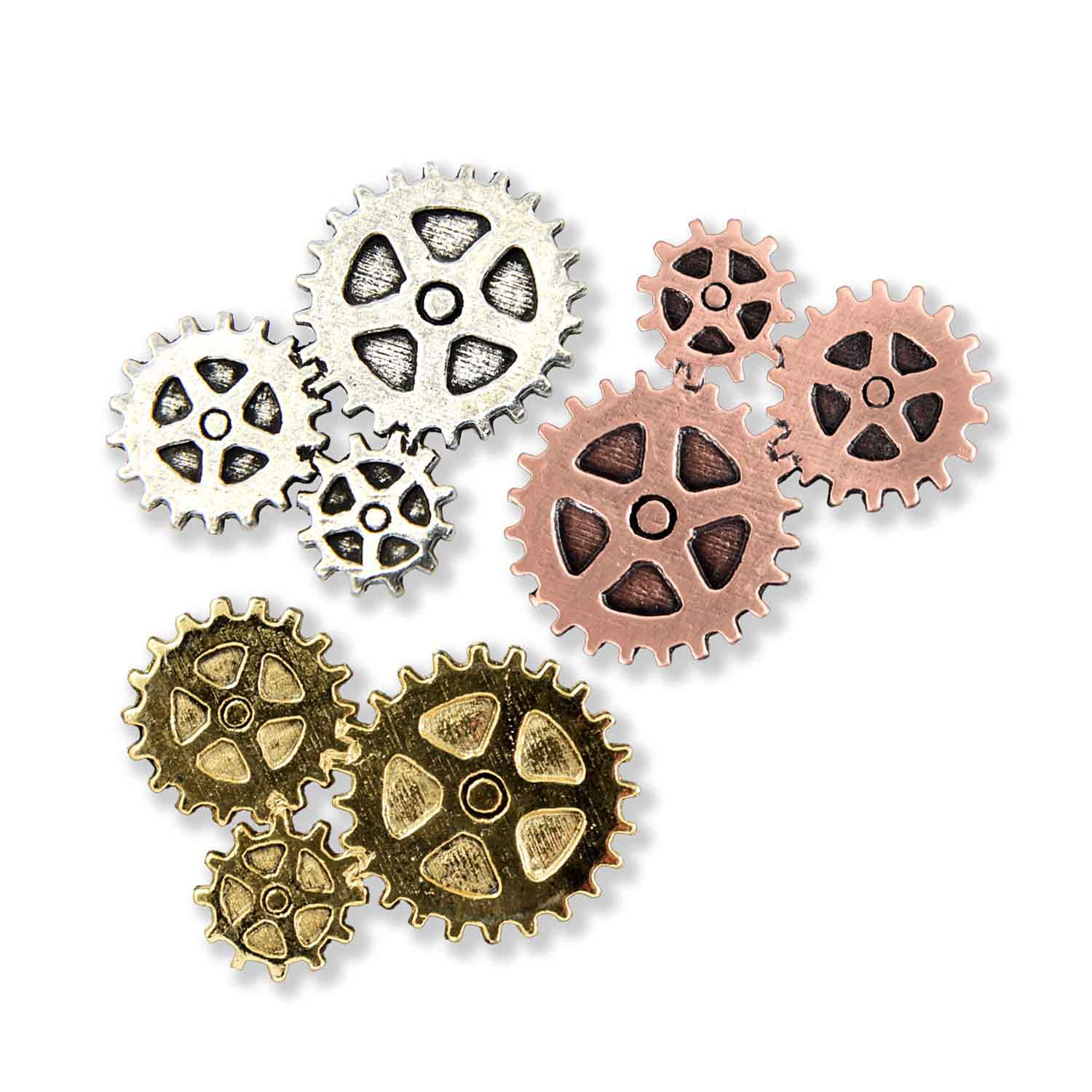 Handmade Gothic Steampunk Brooch & Lapel Pins - Skull, T-Rex, Raven, Shark Tooth, Ship & Cobra Designs in Pewter, Copper & Gold - USA Made - Perfect for Cosplay, Costume Accessories & Alternative Fashion