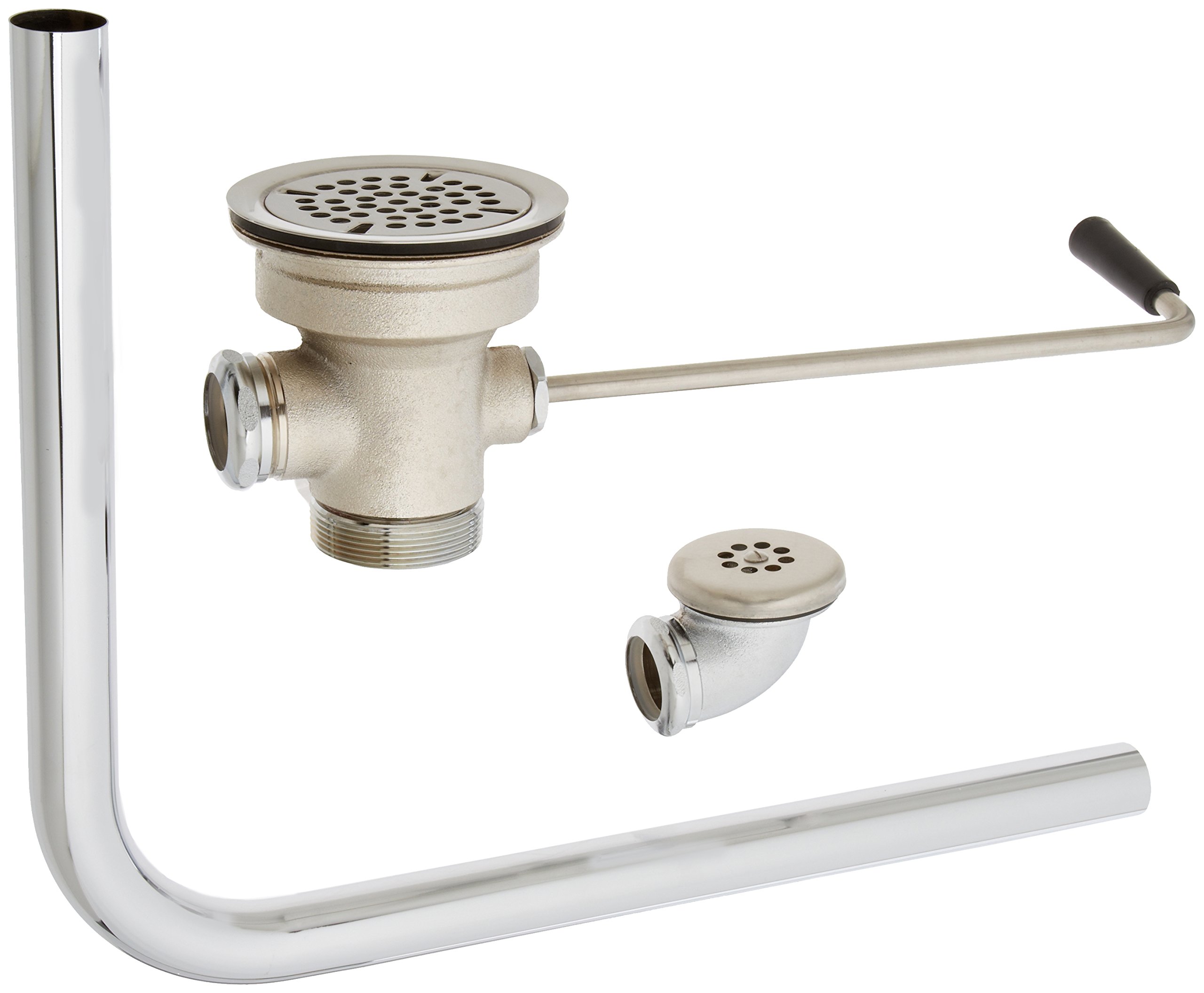 Fisher 24902 2-Inch Male Twist Waste Drain with Overflow Port & Flat Strainer Tube - Perfect for Bathroom Sink, Vanity, and Utility Drain Installation