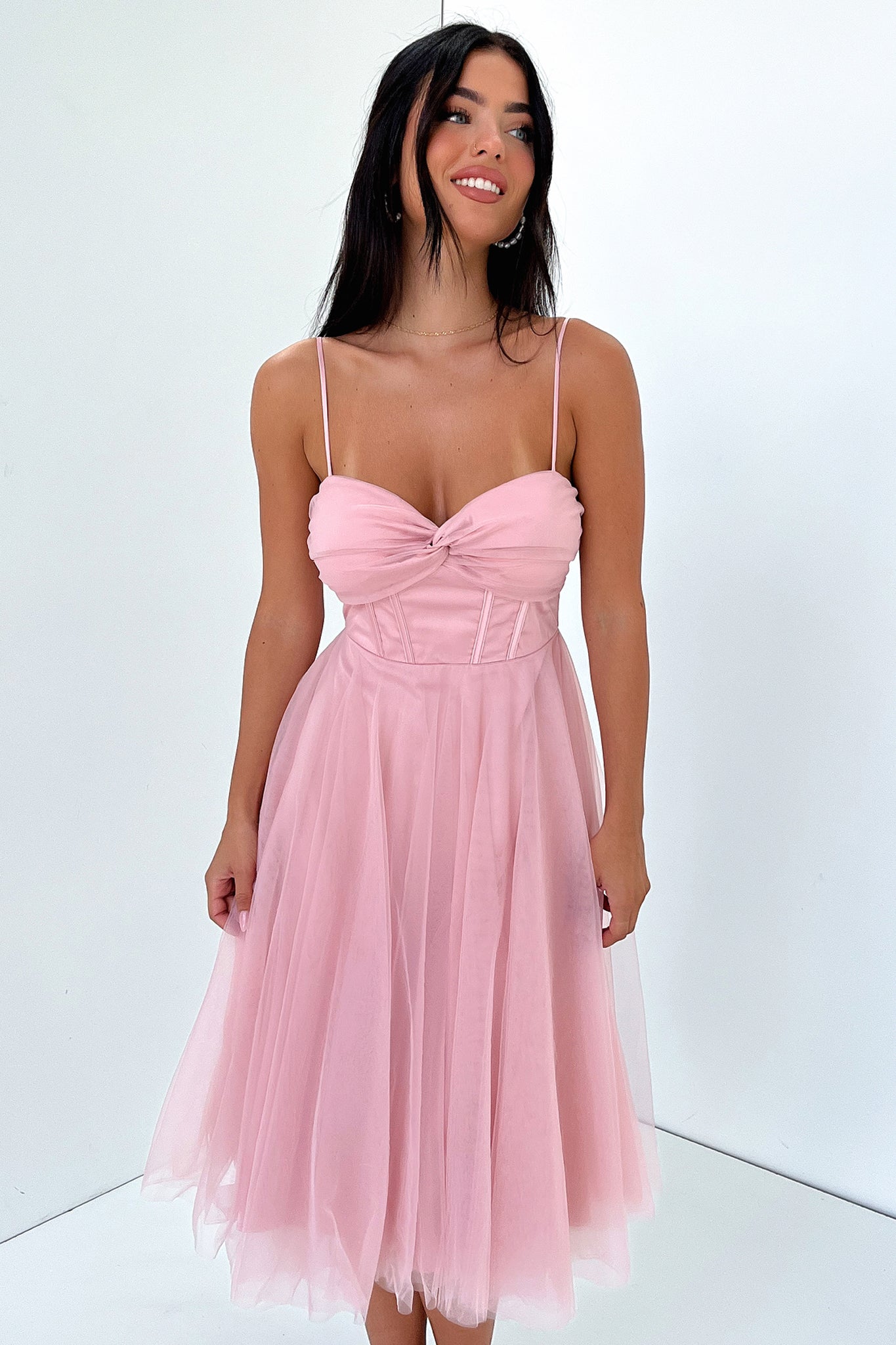 Angelique Dress in Pink - Elegant Women's Floral Maxi Dress for Summer, Weddings & Special Occasions