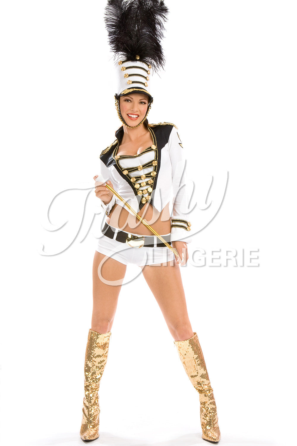 Majorette Shorts with Belt - High Waist Stretch Denim Shorts for Women | Perfect for Dance, Cheerleading & Summer Outfits