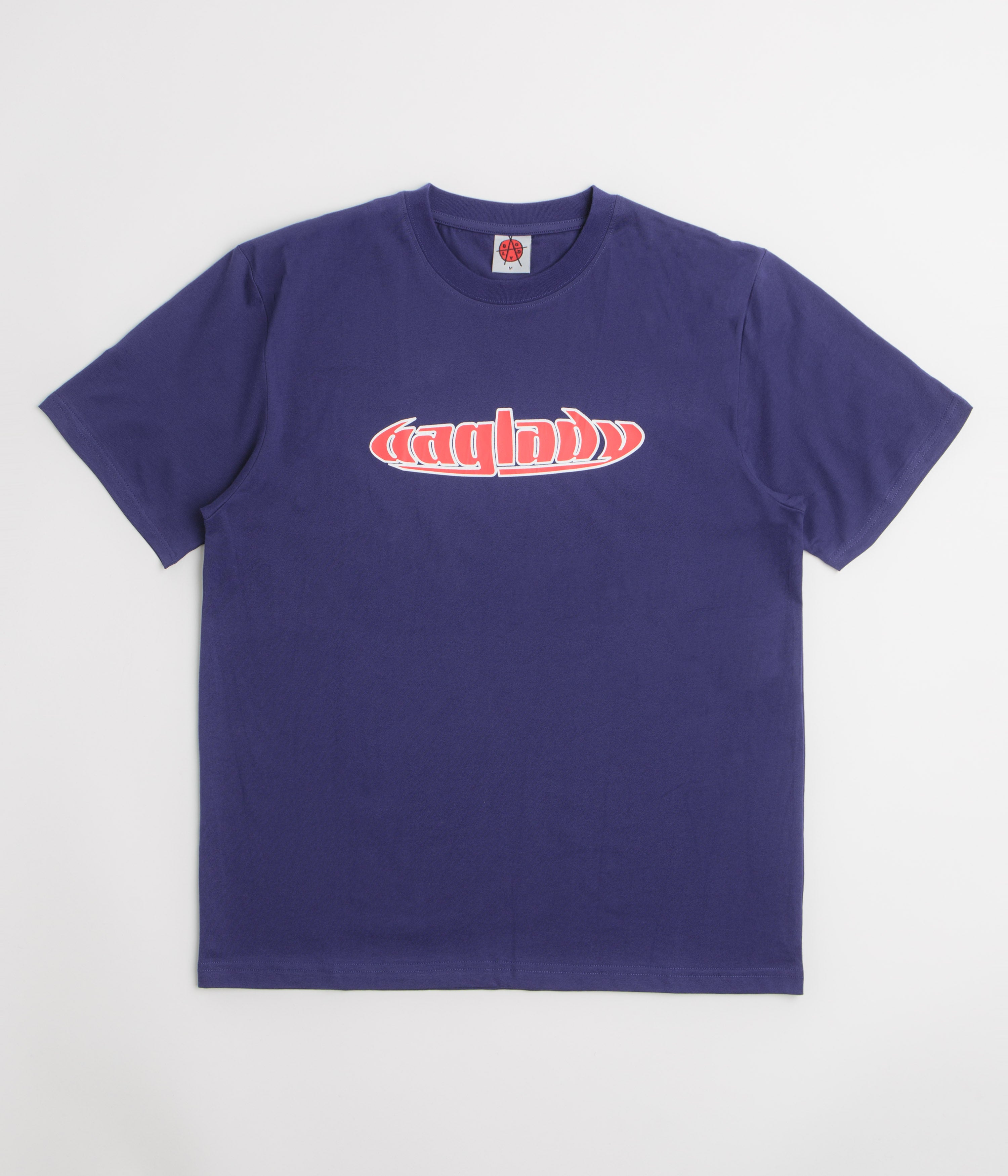 Baglady Warp Logo T-Shirt for Women - Navy Blue Cotton Casual Tee - Perfect for Everyday Wear, Outings & Street Style