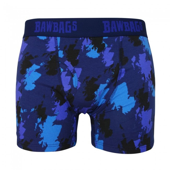 Scottish Map Camo Bawbags - Trendy Tartan Underwear for Men | Comfortable & Breathable Boxer Briefs | Perfect for Outdoor Adventures & Casual Wear