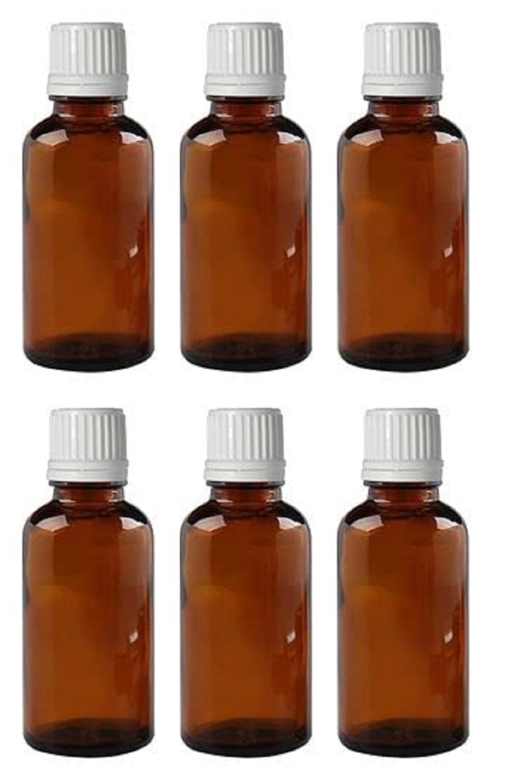 Premium 10ml Empty Amber Glass Bottles (6-Pack) with Leak-Proof Euro Dropper & White Cap - Perfect for Essential Oils, Fragrances, Medicines, DIY Perfumes, Homeopathy & Refillable - Ideal for Aromatherapy, Skincare & Travel Use
