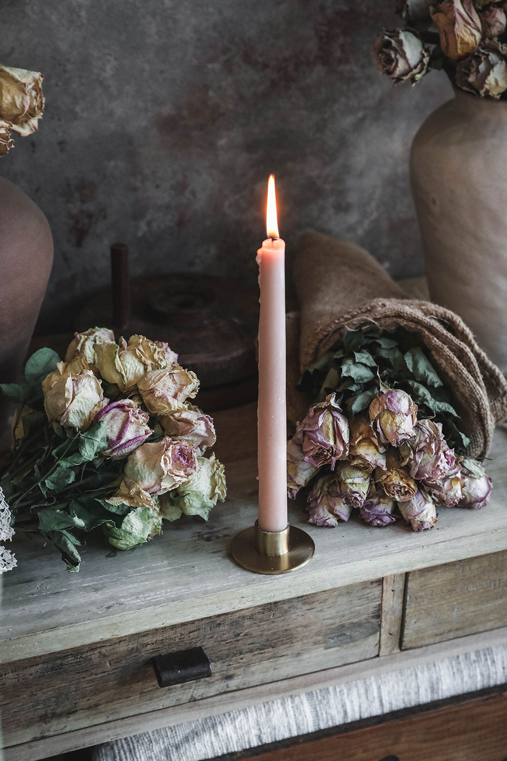 Elegant Petite Brass Candle Holder for Table Decor - Perfect for Weddings, Romantic Dinners & Home Decoration