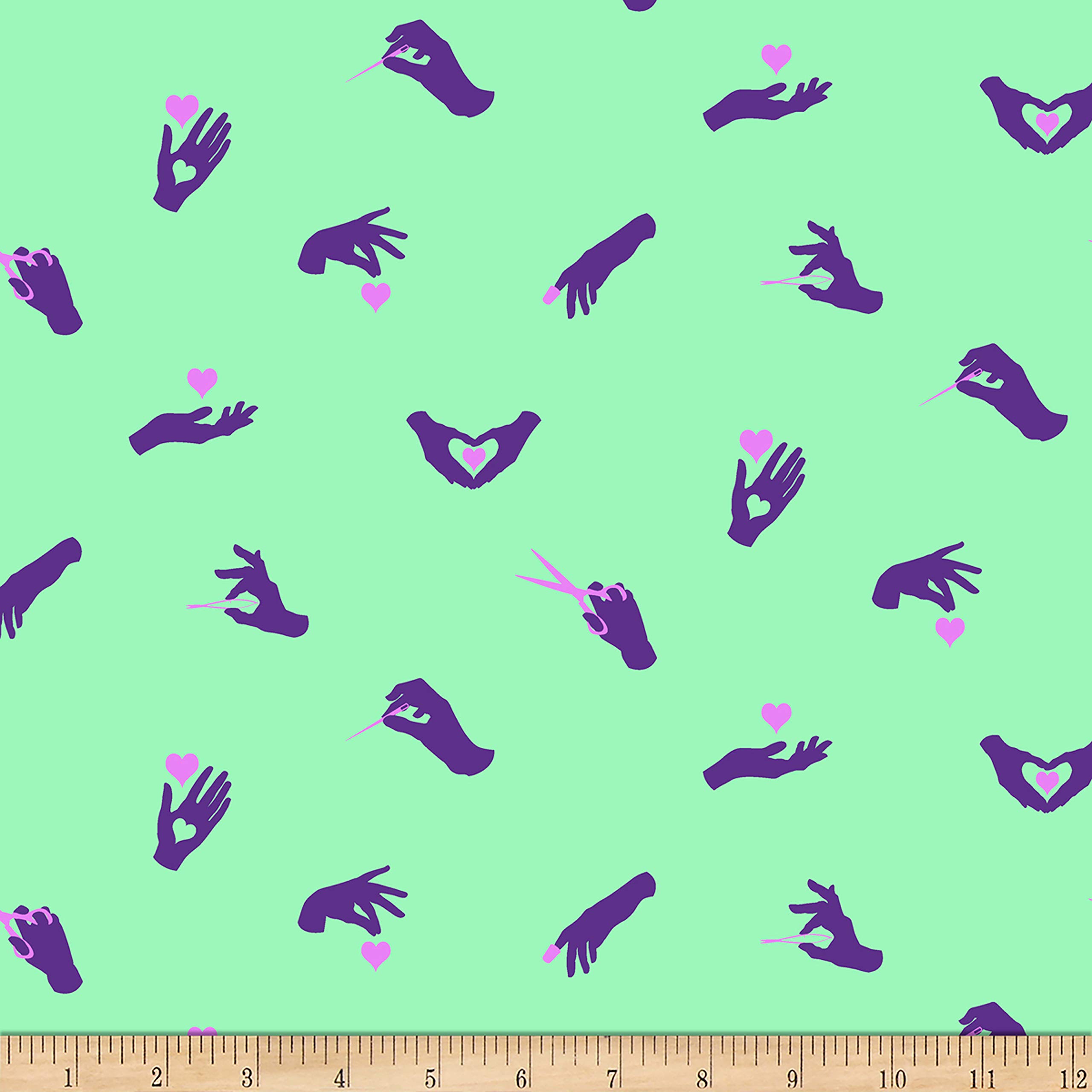 Tula Pink Homemade Busy Fingers Night Cotton Fabric by The Yard - Perfect for Quilting, Sewing & DIY Craft Projects