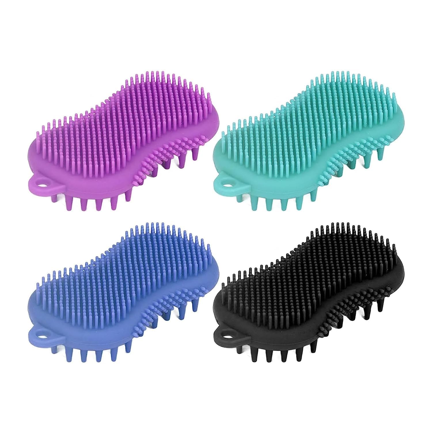 Fayby 2 in 1 Silicone Body Scrubber & Shampoo Brush - Soft Bristles & Massage Balls for Exfoliation - Skin Care & Scalp Massage - Perfect for Shower, Bath & Spa (Multicolor)