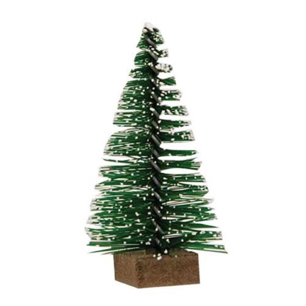 12-Pack Mini Snowy Bottle Brush Christmas Trees - Perfect for DIY Holiday Decor, Winter Village Displays & Tabletop Decorations