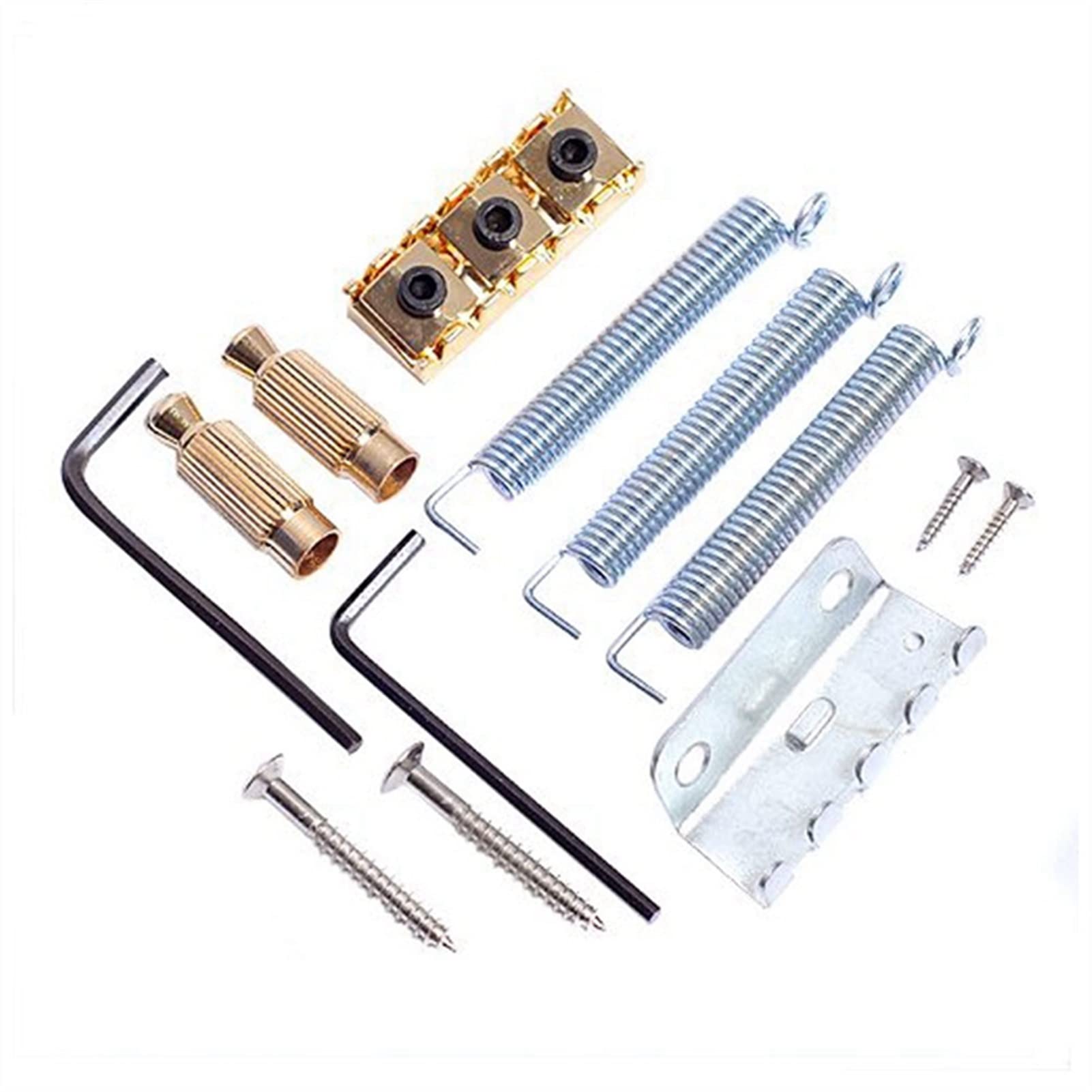 Gold Guitar Tremolo Bridge Parts System with 20Pcs Repair Tools - Premium Guitar Bridge Replacement & Maintenance Kit for Electric Guitars | Perfect for DIY Guitar Setup, Upgrades & Professional Repairs