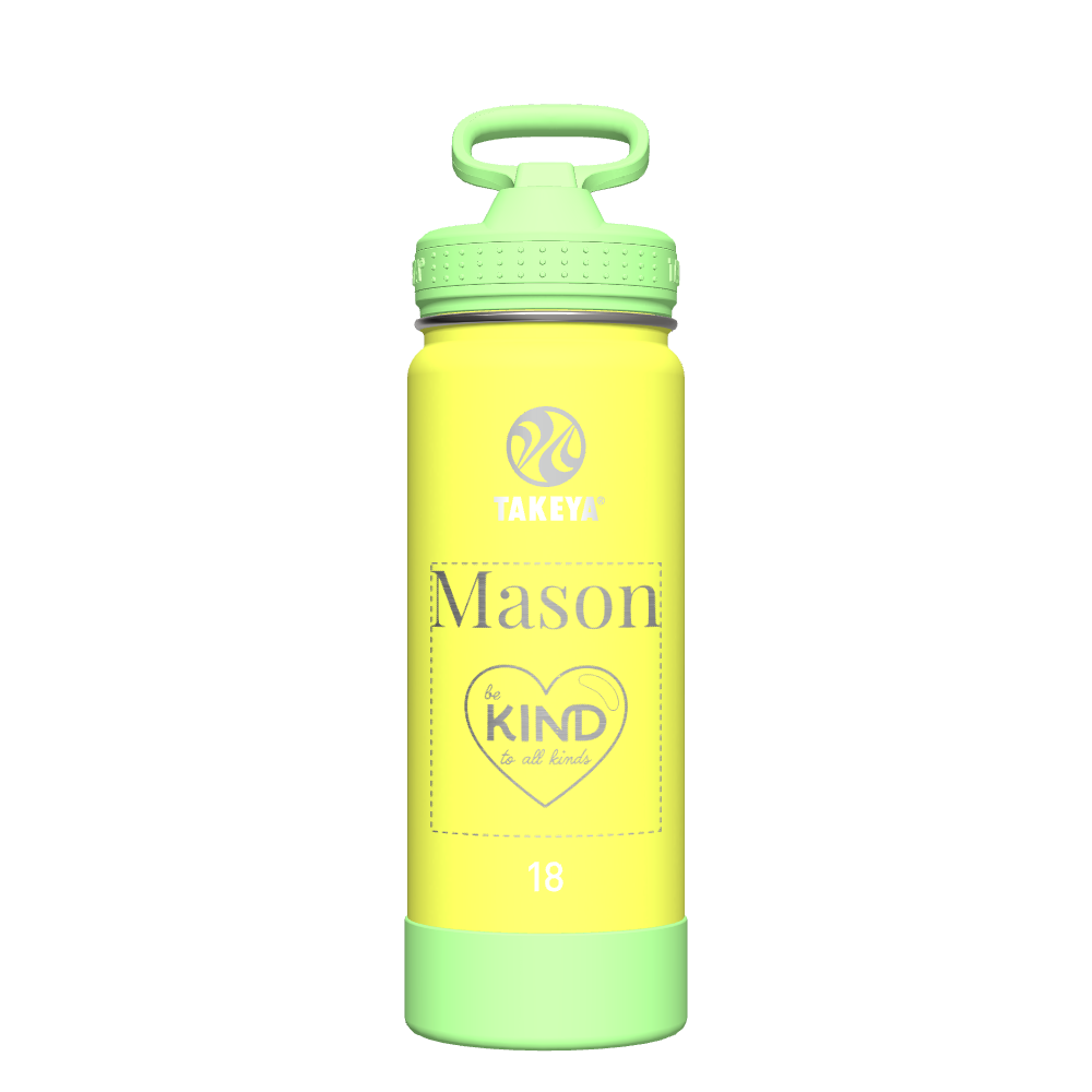 Glow in The Dark Water Bottle for Kids with Straw Lid - Customizable Name - Perfect for School, Sports & Outdoor Activities