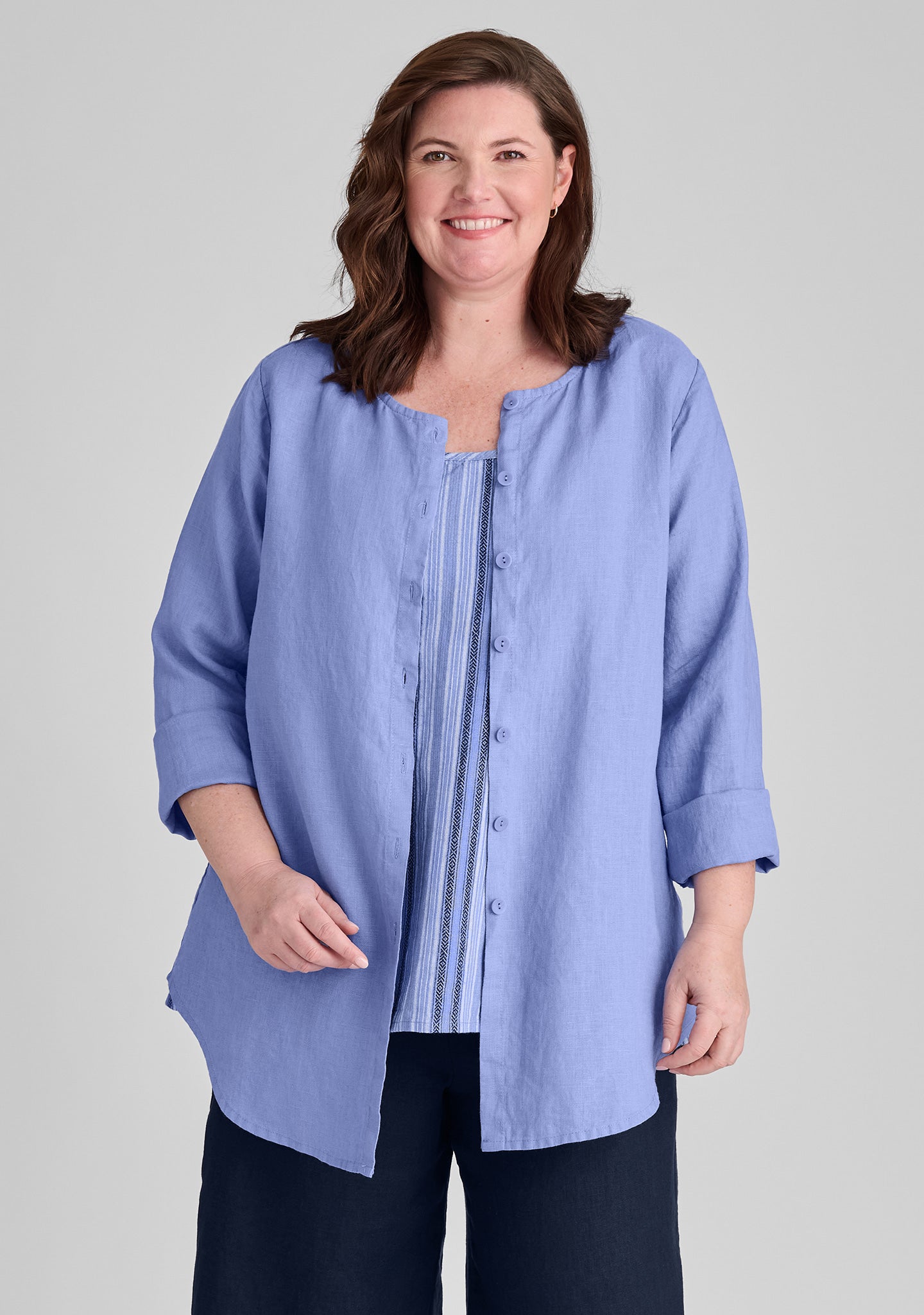 Gotcha Blouse Linen Cardigan - Women's Lightweight Summer Cover-Up for Beach, Office & Casual Wear