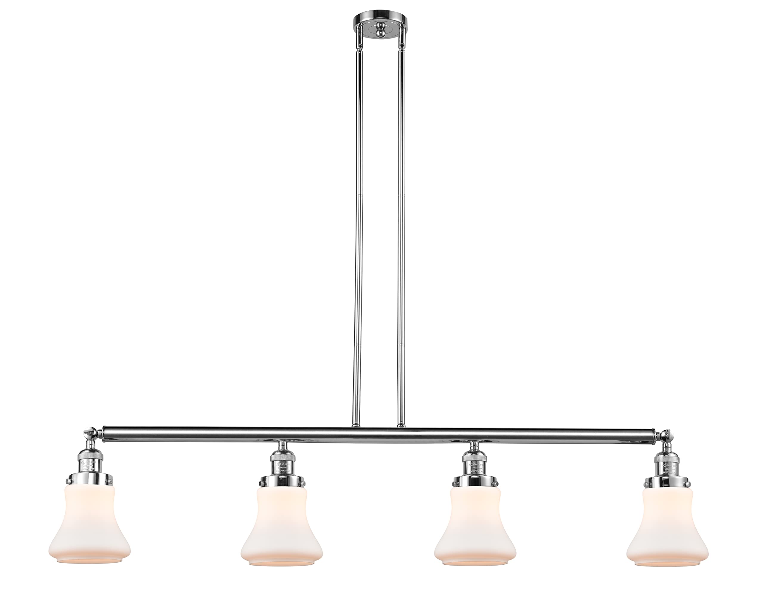 Bellmont 3-Light Island Pendant Lighting Fixture in Polished Chrome - 214-PC-G191 - Perfect for Kitchen Islands, Dining Rooms & Modern Home Decor