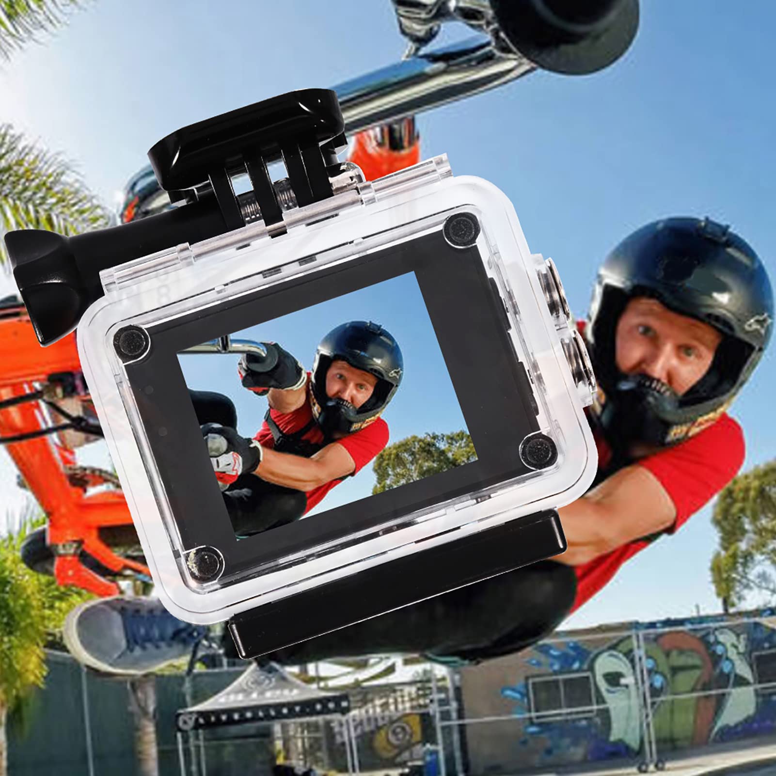 FOSA 1080P HD Waterproof Action Camera - 30M Underwater Sports Camera with 90° Wide Angle Lens, Rechargeable Battery & Protective Case - Perfect for Diving, Surfing, Skiing & Outdoor Adventures