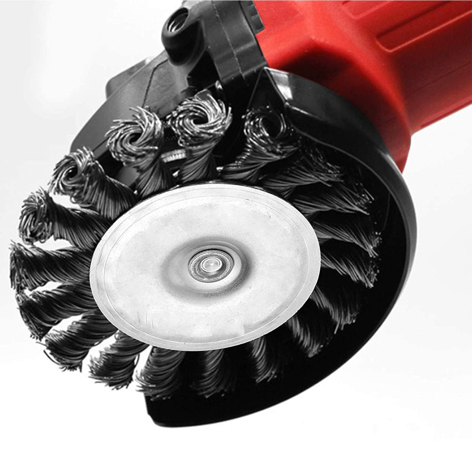 2PCS Steel Wire Wheel Brush - Twist Knotted Alloy Carbon Steel Angle Grinder Attachment (150mm) for Rust & Paint Removal - Perfect for Metal Cleaning, Auto Restoration & DIY Projects