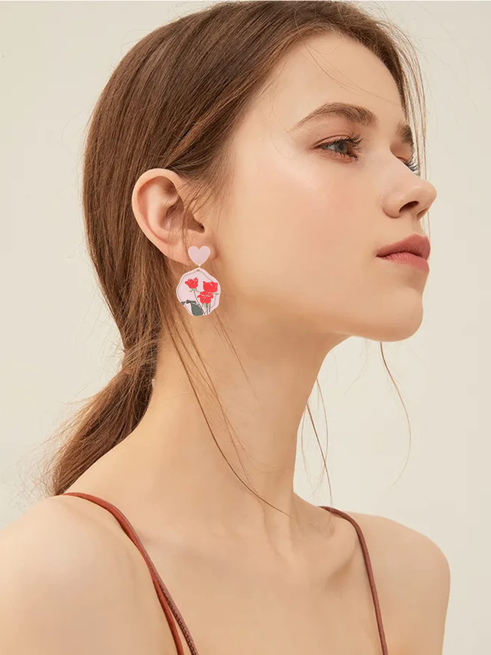 Stylish Acrylic Drop Dangle Earrings for Women - Geometric Statement Jewelry, Cute Mottled Resin Fashion Earrings, Perfect Valentine's Day Gift for Women & Teen Girls | Great for Parties, Dating & Everyday Wear
