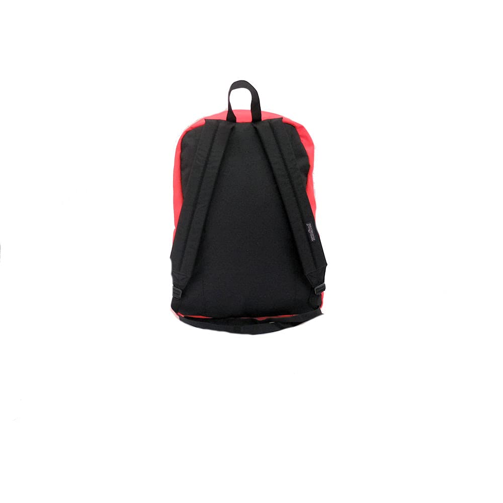 JanSport Superbreak Backpack - Lightweight Laptop Bag for School & Travel, Durable & Water-Resistant, Fluorescent Red - Perfect for Students, Commuters & Outdoor Adventures