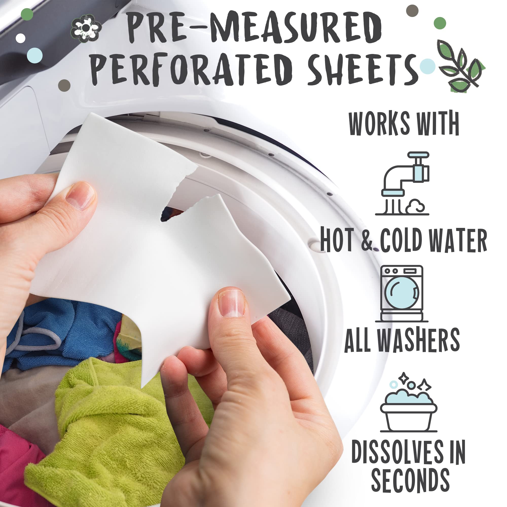 Eco-Friendly Laundry Detergent Sheets (3 Pack) - 240 Loads, Plastic-Free, Biodegradable, Hypoallergenic - Ideal for Travel, Camping & Home Use - 120 Sheets