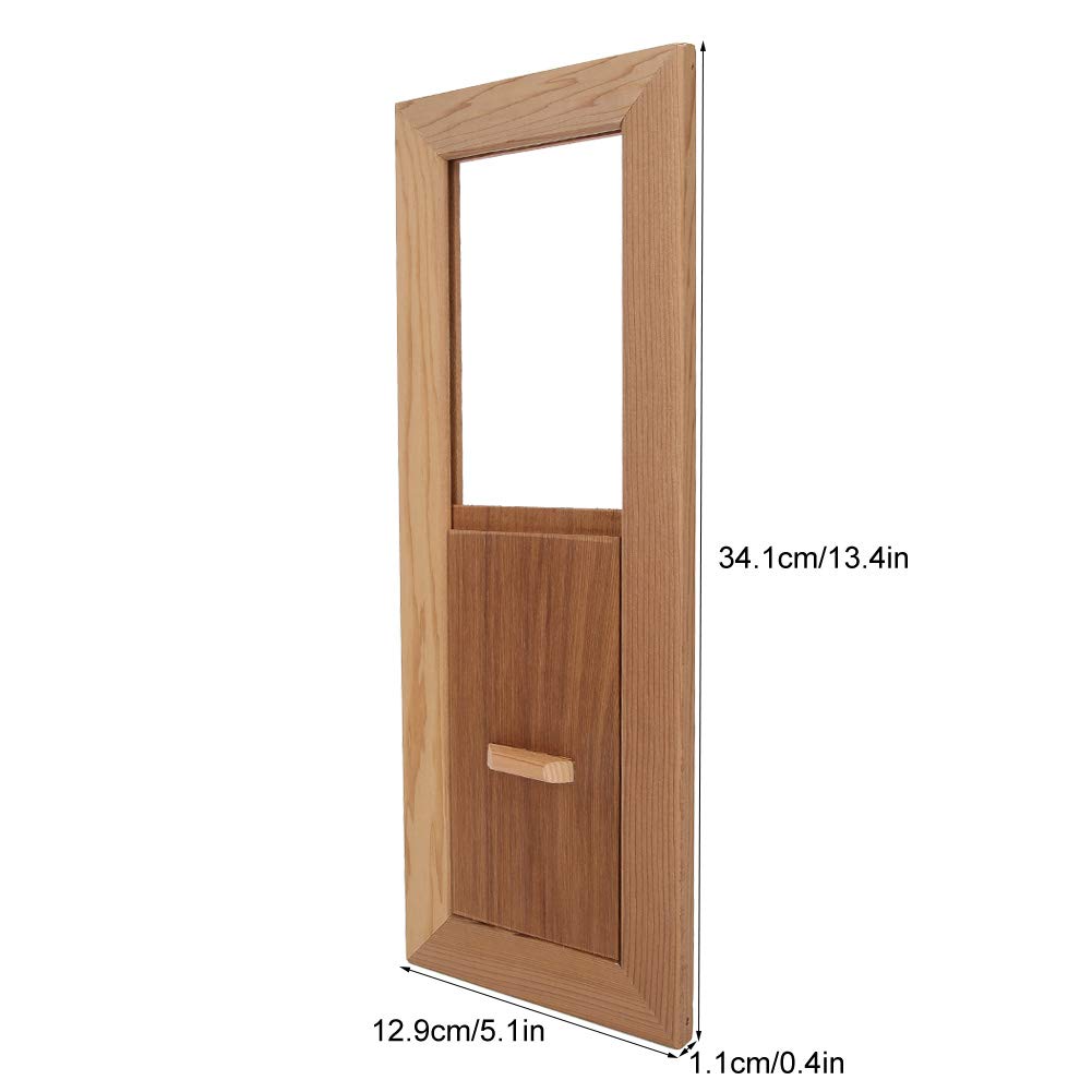 Premium Cedar Wood Sauna Air Vent - Adjustable Rectangle Steam Room Ventilation Panel with Grille | Sauna & Steam Room Accessory for Optimal Airflow & Comfort