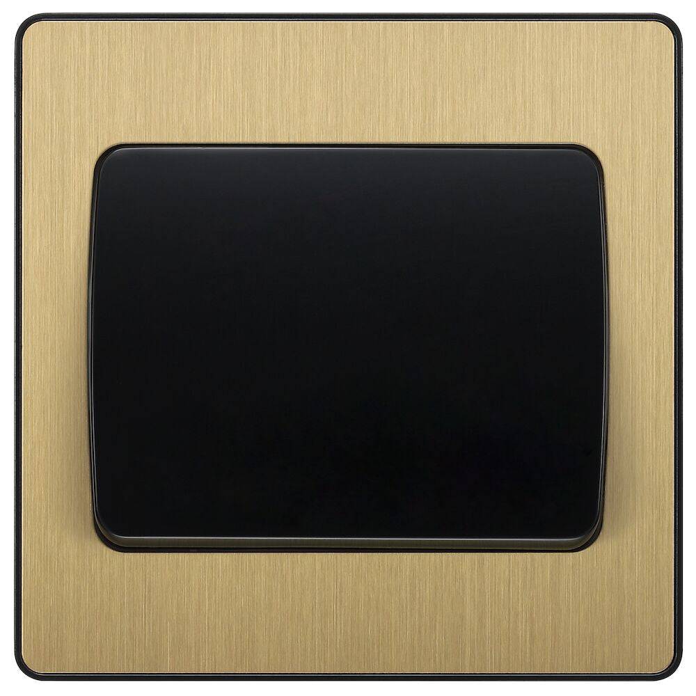 BG Evolve Satin Brass 1 Gang 2 Way Wide Rocker Light Switch PCDSB12WB - Perfect for Modern Home Lighting Control and Smart Home Integration