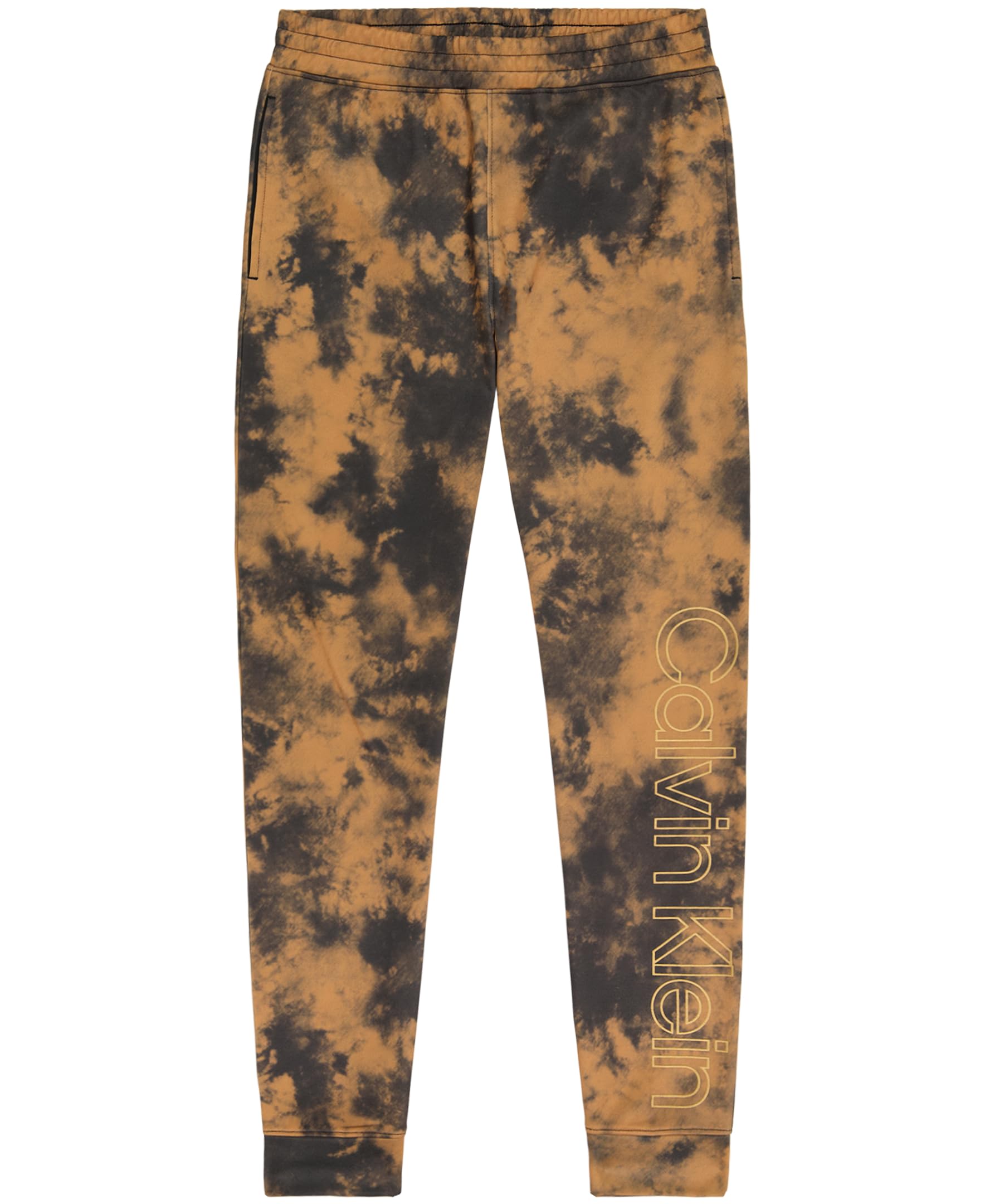 Calvin Klein Boys' Fleece Jogger Sweatpants with Drawstring - Soft Pull-On Pants for Kids, Comfortable Casual Wear for School, Play & Lounge