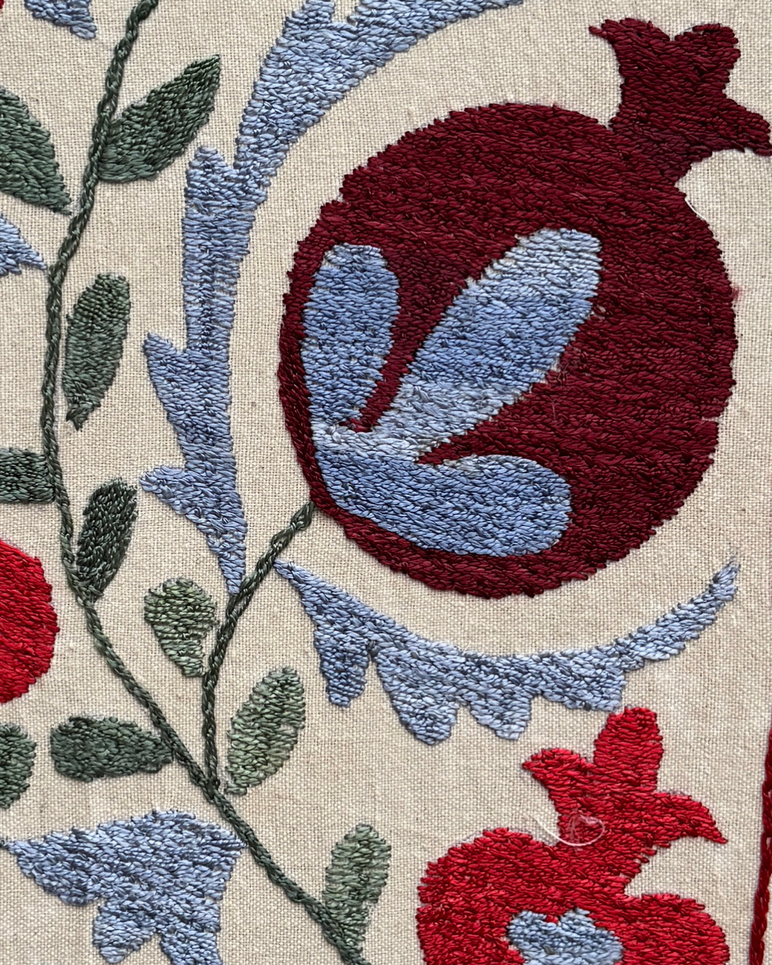 Handmade Suzani Embroidered Wall Hanging Tapestry - Boho Chic Home Decor for Living Room, Bedroom & Dorm - Traditional Uzbek Textile Art (No.6) | Perfect for Bohemian, Eclectic & Global Inspired Interiors