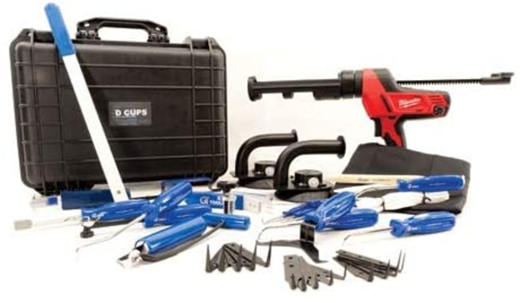 GT Tools Windshield Removal Kit - Professional Auto Glass Repair Tool Set with Standard Tools for Easy Windshield Replacement | Compatible with Milwaukee 18V Caulking Gun | Perfect for DIY Car Repairs & Auto Glass Shops