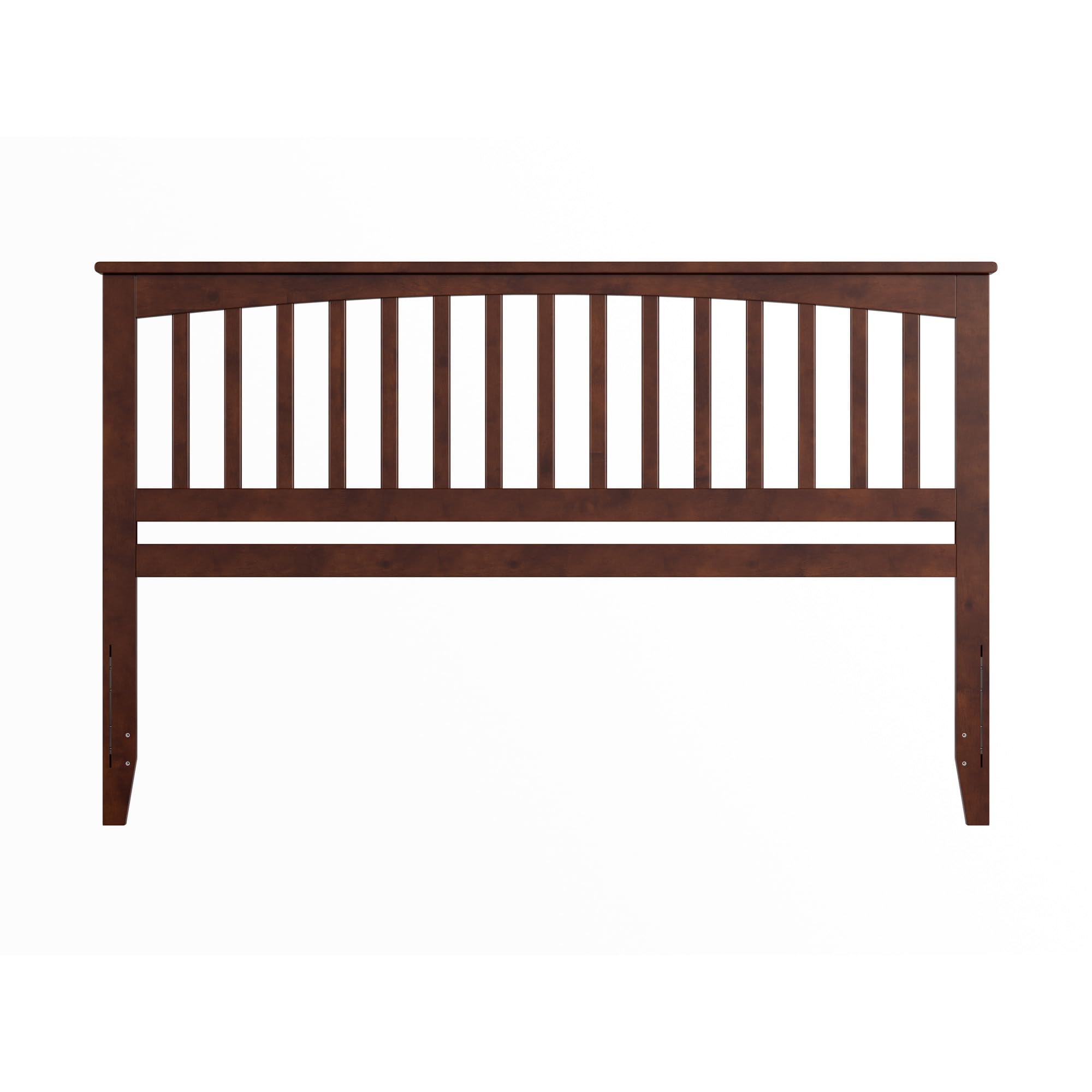 AFI Mission King Solid Wood Headboard with USB Charging Ports - Walnut Finish for Modern Bedroom Decor - Perfect for Master Bedroom, Guest Room & Hotel Stays