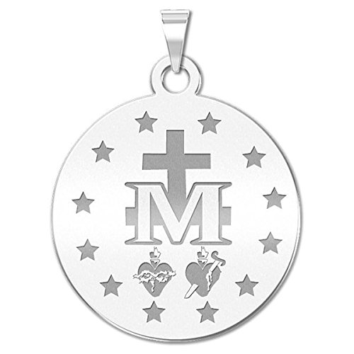 10K/14K Gold & Sterling Silver Miraculous Medal Necklace - Catholic Virgin Mary Pendant for Women & Men | Religious Jewelry for First Communion, Baptism & Christian Gifts | Perfect for Daily Wear, Prayer & Special Occasions