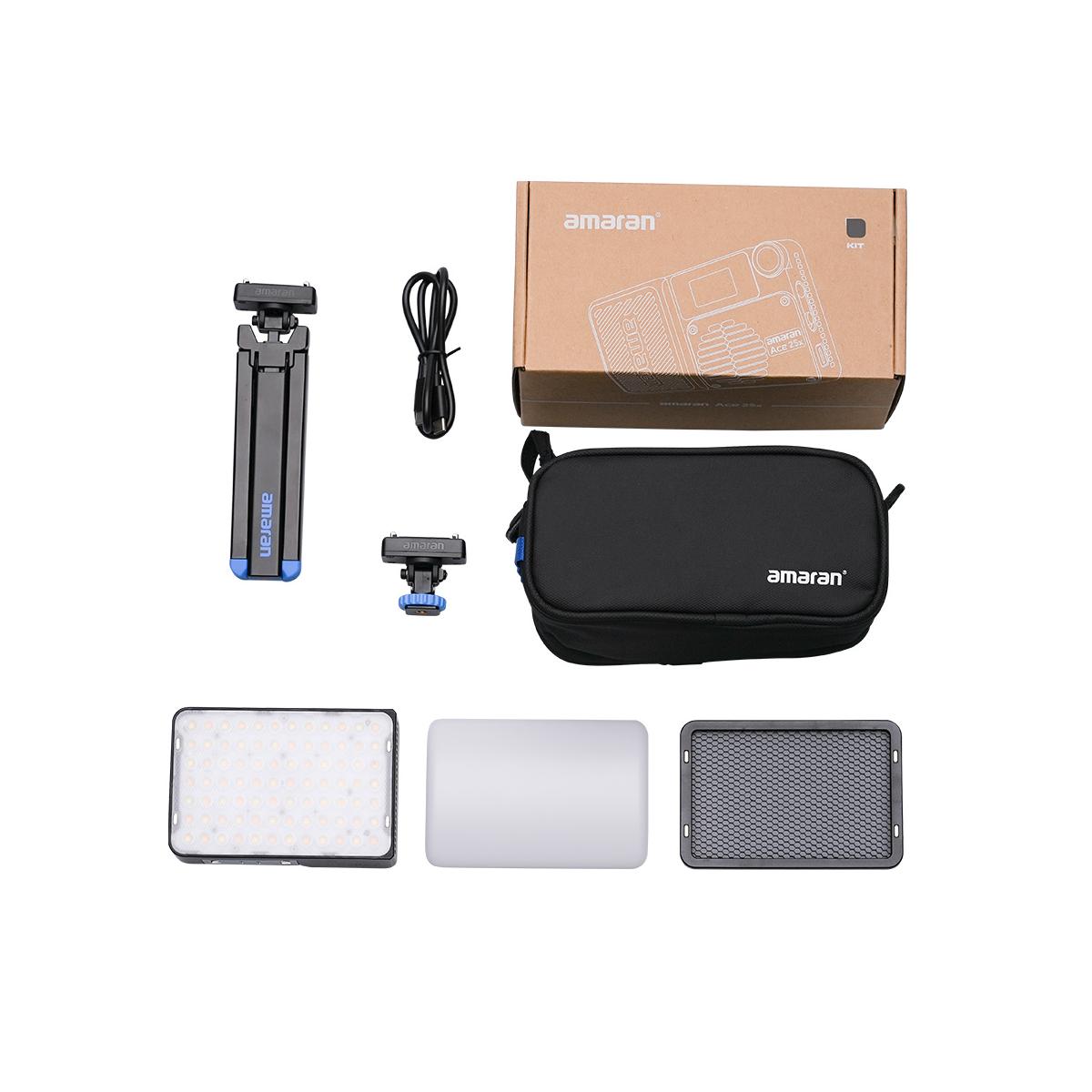 Amaran Ace 25x Bi-Color LED Light Panel Kit (Charcoal) - Professional Photography & Video Lighting for Studio, YouTube, and Live Streaming
