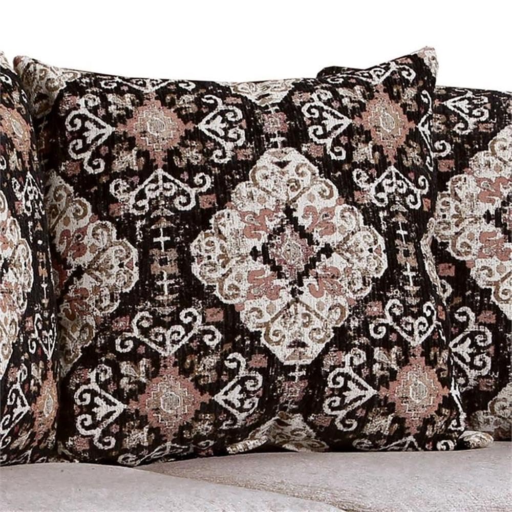 Nantz Traditional Chenille Upholstered Sofa in Light Brown - Comfortable Living Room Furniture for Home & Office | Perfect for Lounging, Entertaining & Relaxation