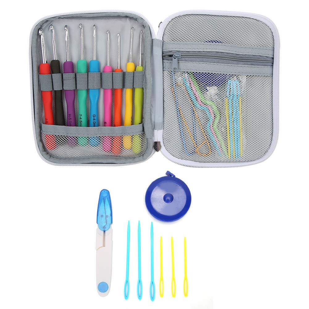 72Pcs Crochet Hooks Set with Storage Case - Ergonomic Knitting Needles Kit for Beginners & Experts - Perfect Christmas Gift for Crochet Lovers - Ideal for DIY Projects, Home Decor & Handmade Gifts
