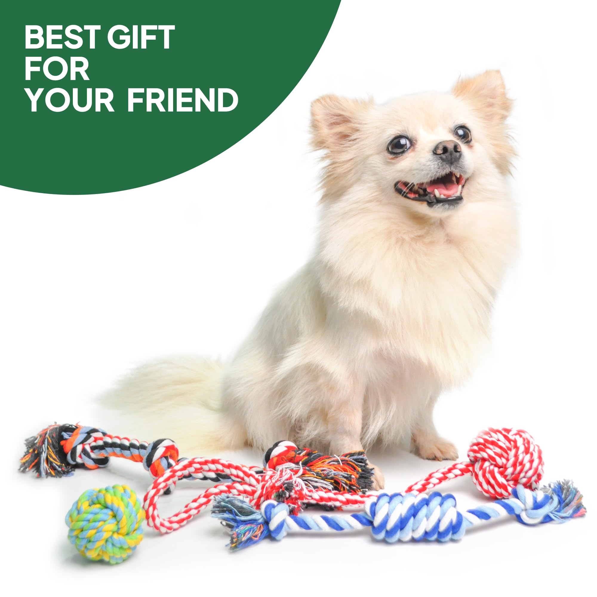 Durable 4 Pack Dog Rope Toys for Small & Medium Dogs - Indestructible Puppy Chew Toys for Aggressive Chewers - Great for Tug of War, Teeth Cleaning & Boredom Relief - Perfect for Playtime, Training & Dental Health